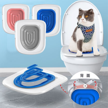 Beste Kunststoff-Katzen-Toiletten-Trainings-Kit Wieder verwendbares Welpen-Katzenstreu-Matte-Katzen-Toiletten-Trainer-WC-Toiletten-Reinigungs-Katzen-Trainings produkt