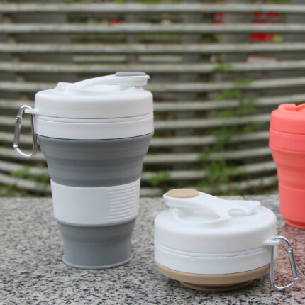 Tragbare zusammen klappbare Tasse mit großer Kapazität