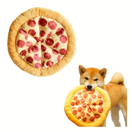 Haustier-Teddy-Spielzeug-Pizza-Zähne quietschend langlebige Hunde kauen Spielzeug interaktive Zubehör