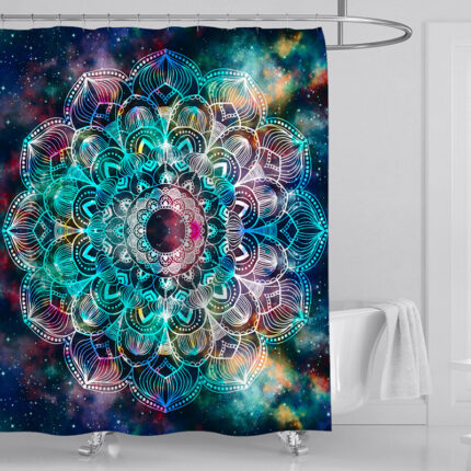 Mandala Starry Sky DIY Polyester Dusche Vorhang Wasserdicht