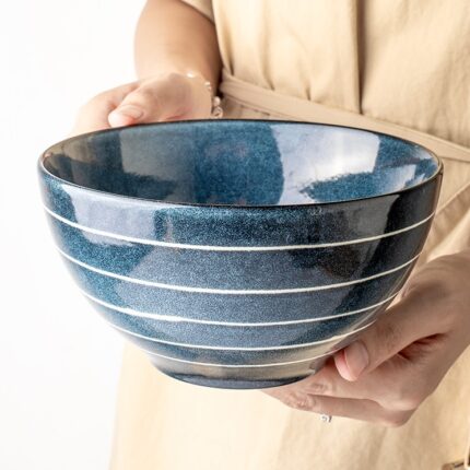 Retro Kiln Transmutation Ceramic Starry Sky Feeling 6-inch Salad Bowl