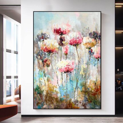 Hand gemachtes Blumen öl auf Leinwand Malerei Heim dekoration Poster