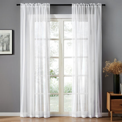 Moderne Und Einfache Reine Farbe Baumwolle Und Leinen Fenster Bildschirm