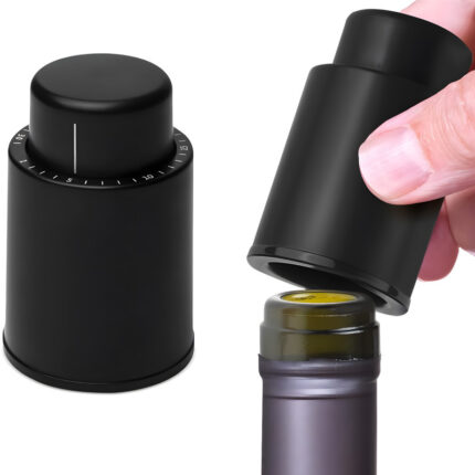 Grenz überschreitende Quell-Push-Typ-Kork-Vakuums topper mit integriertem Weins topper