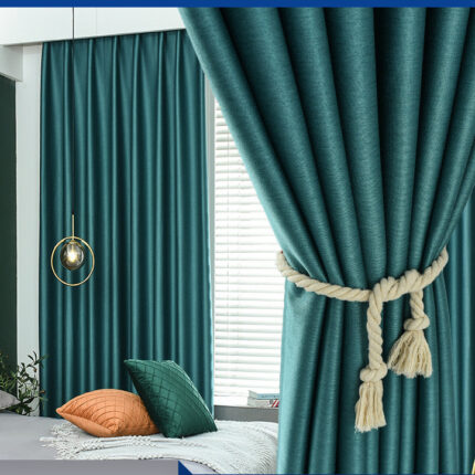 Verdickung doppelseitige Leinen Hohe Shading Jacquard Vorhang